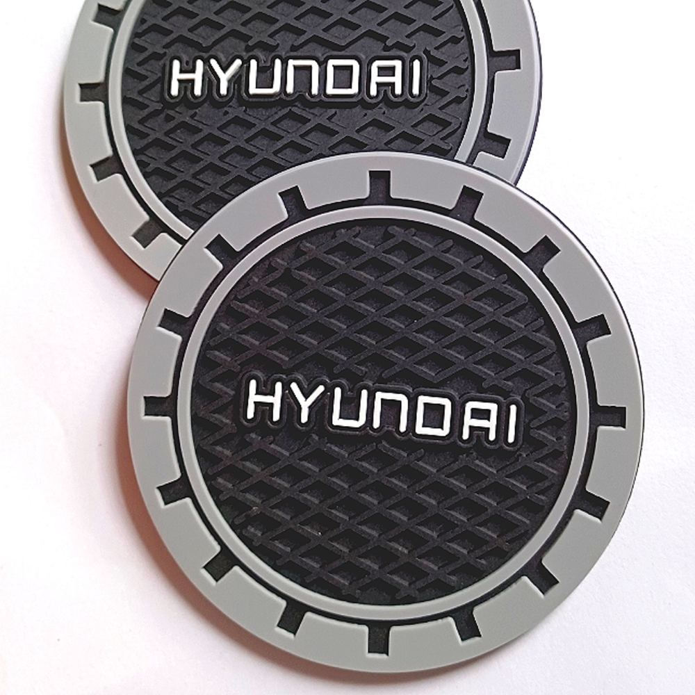 HYUNDAI Car Cup Holder Coasters Auto Truck SUV Vans Universal Unisex NWT